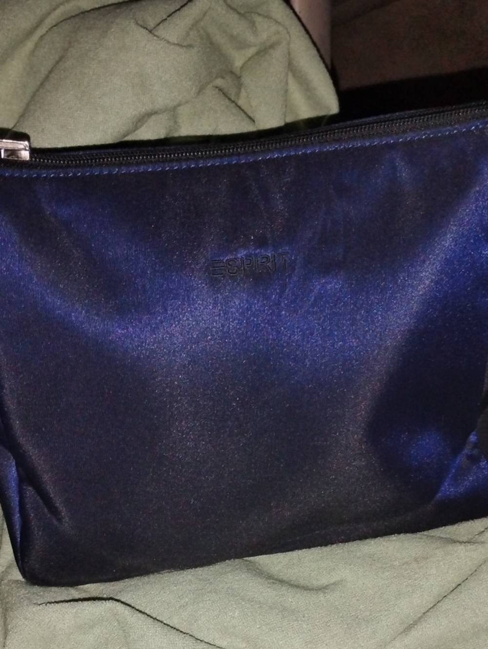 Esprit Deep Navy Satin crossbody bag
